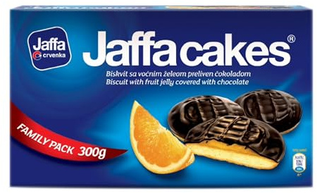 Jaffa Crvenka Jaffa Cakes, Family Pack, 300 g (Pack of 1) | Biscuit with Orange Jelly, Covered with Chocolate
