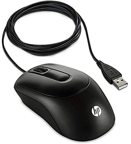 HP X900 Wired Mouse USB Óptico 1000DPI Ambidextro Negro - Ratón (Ambidextro, Óptico, USB, 1000 dpi, 70 g, Negro)