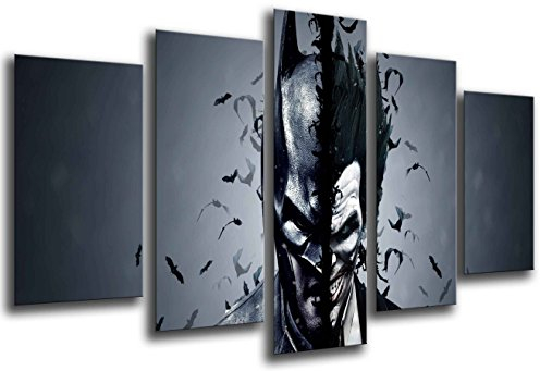Wandbild - Bild Superhelden, Batman, Joker, 165 x 62 cm, Holzdruck - XXL Format - Kunstdruck, 26432
