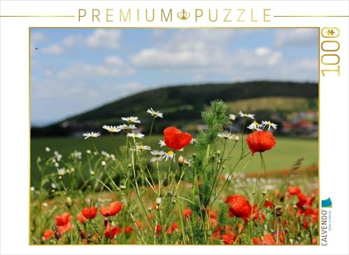 CALVENDO Puzzle EIN Motiv aus dem Kalender Roter Mohn, Bunte Wiesen | 1000 Teile Lege-Größe 64 x 48 cm Foto-Puzzle für glückliche Stunden