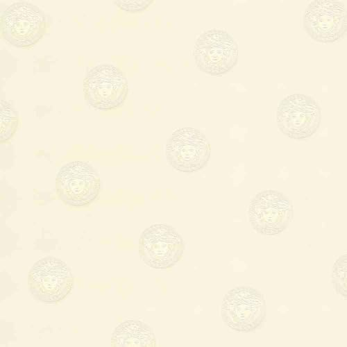 A.S. Création VERSACE WALLPAPER Vliestapete Vanitas Luxustapete 10,05 m x 0,70 m grau weiß Made in Germany 348621 34862-1
