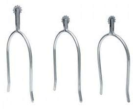 HH Stecksporen mit Rädchen, Edelstahl, 3 versch. Dornlängen (L-40 mm)