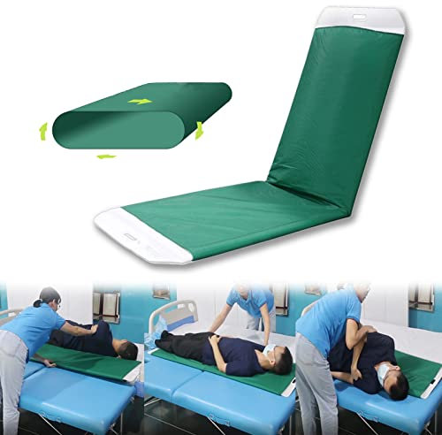 Rollbares Patienten-Transferbrett, Easy Go Roller Patienten-Transporter, Hilfsmittel für die Übertragung von Patienten vom Bett zum Bett oder Operationstisch, faltbar, 170,2 x 50 cm (blau)