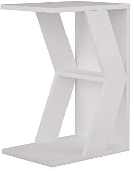 C Table for Living Room Options | 57x40x30cm | Coffee Table | Side End Table by Hocuspicus (White)