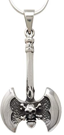 Treasure Bay Axt Anhänger aus 925 Sterling Silber an Kette Herren Damen Anhänger, Sterling-Silber