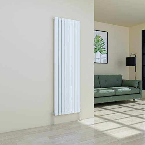 Warmehaus Vertical Designer Radiator Flat Panel Modern Heating Double White Radiator 1800 x 546mm