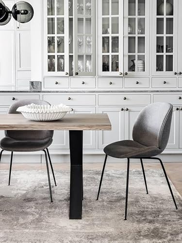 RugVista Mila Teppich, 160 x 230 cm, Grau | Moderne, Rechteckig, Niedriger Stapel, Nur chemische Reinigung, Oeko-Tex 100, Wohnzimmer, Esszimmer, Schlafzimmer, Küche