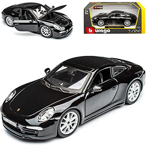 Porsche 911 991 S Coupe Schwarz 2011-2019 1/24 Burago Modell Auto
