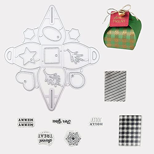 Dancepandas Stanzschablone Box Weihnachten Stanzschablone Faltbox Geschenkbox Stanzschablone Stanzmaschine Klein Box Cutting Dies Handwerk Dekor