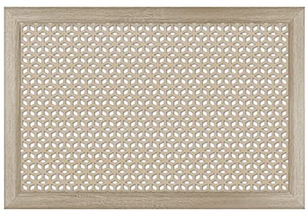 HEXIM Cache - Radiateur MDF & HDF - Habillage décoratif de radiateur en différentes tailles & motifs - Cache en bois (Revêtement avant Ilona Chêne Sonoma - 90x60cm)