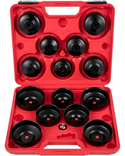Oil Filter Socket Set, 14pcs Cap Type Oil Grid Wrench Filter Wrench Set, 3/8 Oil Filter Socket, Low Profile Oil Filter Socket Set Car Repair Tool