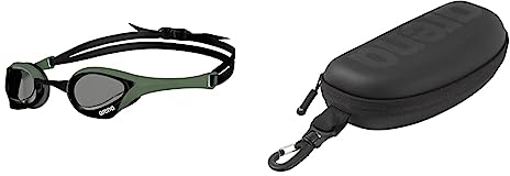ARENA Herren Cobra Ultra Swipe Brillen, Smoke-Army-Black, Einheitsgröße & Swim Brillenetui, Brillenetui Hardcase, Brillenetui Hartschale, Schwarz