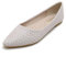 MACHSWON Womens Ballerina Flat Fashion Comfy Woven Pointed Toe Slip On Comfy Ballet Pumps Dolly Shoes(Apricot, Size 7)