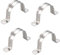 TOP-Vigor 4Pcs 50mm(1.97) Rigid Pipe Strap, 2 Holes 304 Stainless Steel U Bracket Tension Tube Clip Clamp for Pipe Fixing