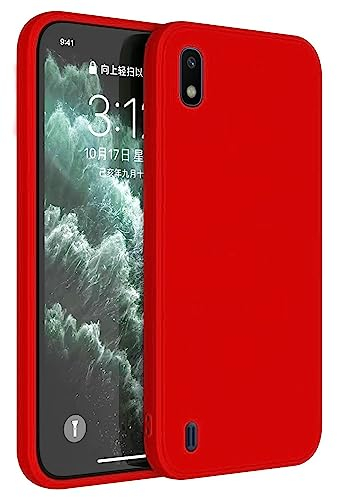 Topme Coque pour Samsung Galaxy A10 (6.2 inches) Etui Housse, Protecteur de Peau en Silicone TPU - Rouge de Chine