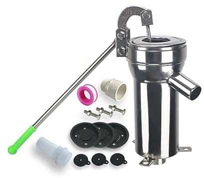 RUTAVM Handdruck-Brunnenpumpe, Längere Wasserstrahlpumpe Mit Saugfunktion, Manuelle Edelstahl-Wasserpumpe Zum Pumpen Von Grundwasser In Hausgärten