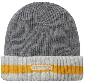 SEALSKINZ Holkham Unisex Beanie-Mütze für kaltes Wetter, gestreift, für Alltag und Outdoor-Aktivitäten, warmes Fleecefutter, dreilagige Isolationstechnologie