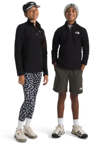 The North Face NF0A8AZMJK31 Teen Glacier 1/4 Zip Pullover Sweatshirt Unisex TNF Black Größe XS