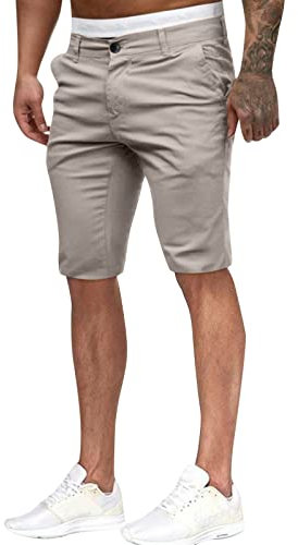 Jurte Zelt Outdoor Mit Ofen Mens Summer Fashion Casual Slim Solid Color Zipper Buckle Shorts Pants Wanderhose Wasserdicht (Grey-c, XXXL)