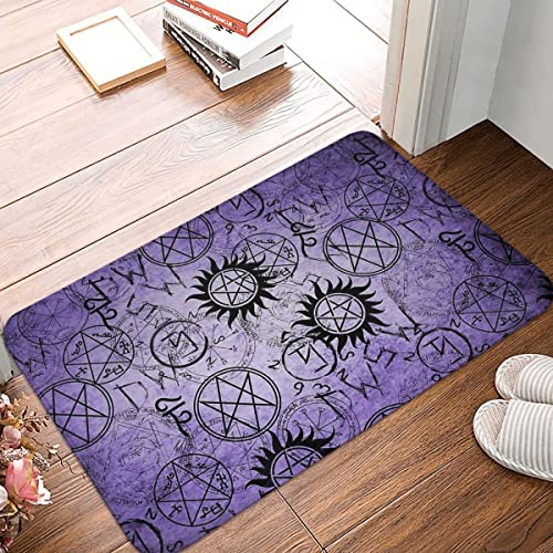 Bioputty Supernatural Fußmatte für den Innenbereich, rutschfest, wasserdicht, saugfähig, Schaumstoff, Badezimmer/Küche, Teppich, Schuhschaber, 45,7 x 76,2 cm, Violett