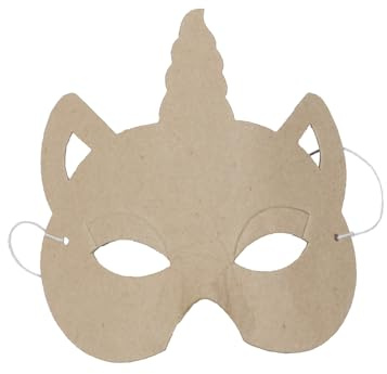 Décopatch AC847Cpack 5x Masken für Kinder Einhorn 4x15x14cm Kartonbraun