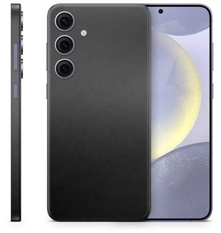 TF Skins Skin passend für Samsung Galaxy S24, S24 Plus, S24 Ultra. Aufkleber für die Rückseite und Seiten zum Schutz. (Matt Schwarz, Galaxy S24)