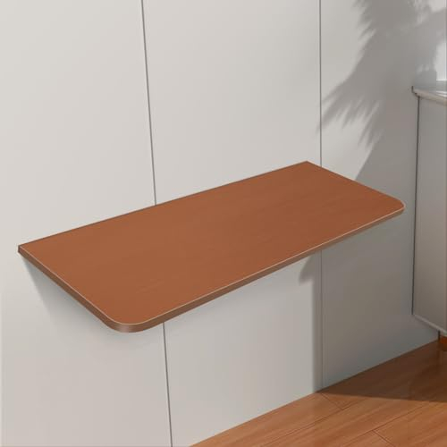 OHMG Wandklapptisch Schreibtisch Tischplatte 60*30 cm Klapptisch Esstisch Küchentisch für für Küche Zimmer Wohnzimmer Kinderzimmer Wandtisch Tisch klappbar zur Wandmontage (Teak Farbe-60*30*1.6cm)