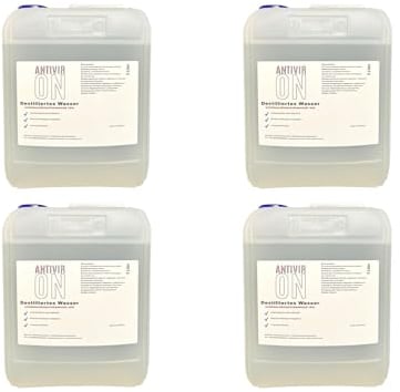 Destilliertes Wasser 20 Liter Entmineralisiert chemisch reines Wasser [ 4 x 5L ]