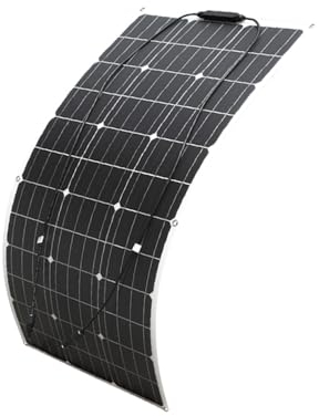 Aysolar 100W 12V Panneau Solaire Souple Ultra Fine Monocristallin Panneau Solaire pour Camping-car Caravane Bateaux Toits Inégales Surfaces