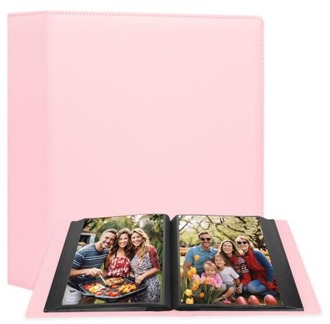Fotoalbum, 20,3 x 25,4 cm, 152 Taschen für 20,3 x 25,4 cm, großes Fassungsvermögen, Ledereinband, Familienhochzeit, Baby-Fotoalbum für 20,3 x 25,4 cm, 20,3 x 25,4 cm, Fotoalbum mit schwarzen