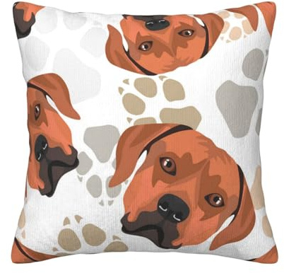 Rhodesian Ridgeback with Love, Kissenbezug, dekorativer Kissenbezug aus Cord, Kissenbezüge für Schlafzimmersofa, 50 cm