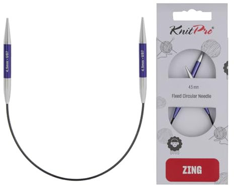 KnitPro Zing Fixed Circular Needles 9 (22.5cm) | 4.50mm