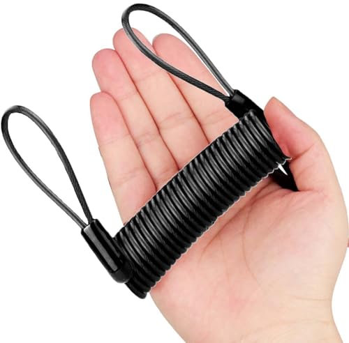 Yaztauho Câble de Rappel de Verrouillage de Moto | Câble de Verrouillage de Disque pour Protection antivol,Câble de sécurité à Ressort de sécurité pour Disque de Frein de vélo, Moto, Scooter, Peut
