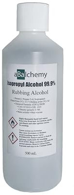 aBalchemy Isopropyl Alcohol 99.9% Child Resistant Screw Cap, HDPE bottle, Rubbing Alcohol (500 ml)