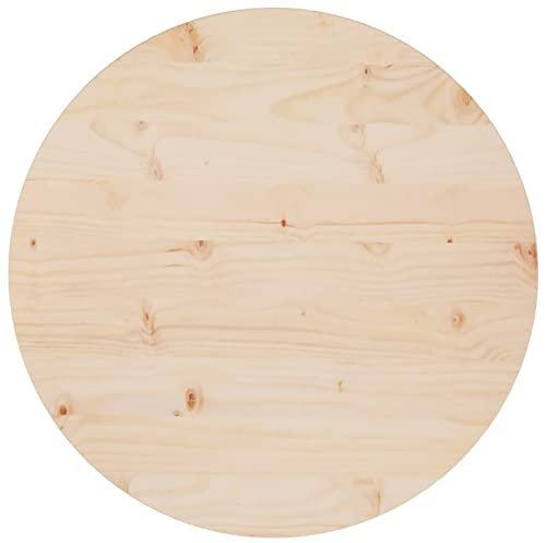Brokky Tischplatte Ø60x2,5 cm Massivholz Kiefer Holzplatte Tischplatte Outdoor Wetterfest Tischplatte Outdoor Tischplatte Massivholz