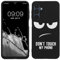 kwmobile Carcasa Compatible con Samsung Galaxy A16 5G - Funda móvil TPU - Don't Touch my Phone Blanco/Negro