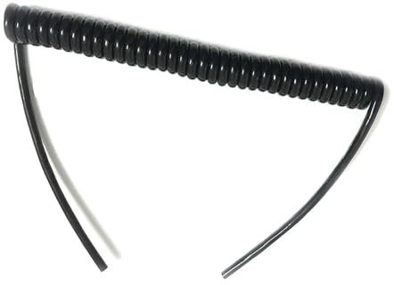 Coiled Spiral 4 Core Black Spiral Power Cord Wire 4 pin 0.5mm Square Extensible Wire Stretch 1 Meter 2 Meters 3 Meters Spiral Electric Cable Tension Wire(2 meters)