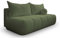 Kaiser Möbel - Sofa mit Schlaffunktion und Bettkasten - Couch 3 Sitzer - 207 x 103 cm - Klappsofa, Relaxsofa Wohnzimmer, Schlafsofa ohne Armlehnen - Aesthetic, Skandinavisch - Piano Boucle Olive