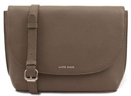 Lloyd Baker London – LYNA Flap-Over Crossbody Bag: Women's Modern Design in 100% Genuine Full Grain Leather