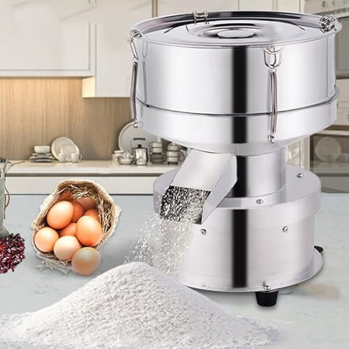 KJHYYPP Setaccio Vibrante Elettrico, setaccio per Farina 1350r / min, setaccio Vibrante Elettrico, setaccio Vibrante in Acciaio Inossidabile