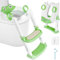 KIMIGO Riduttore WC Bambini,Sedile Wc per Bambini,Scaletta Wc per Bambini Pieghevole,Pieghevole Regolabile in Altezza, con PVC Morbida Seduta Imbottita, pedana antiscivolo anti-spruzzo,per V,U,O