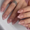 ZHYAKLD 24 Stück Künstliche Nägel in Mandelform, 3D French Pink, Press on Nails Kurz, Wiederverwendbar, für Frauen