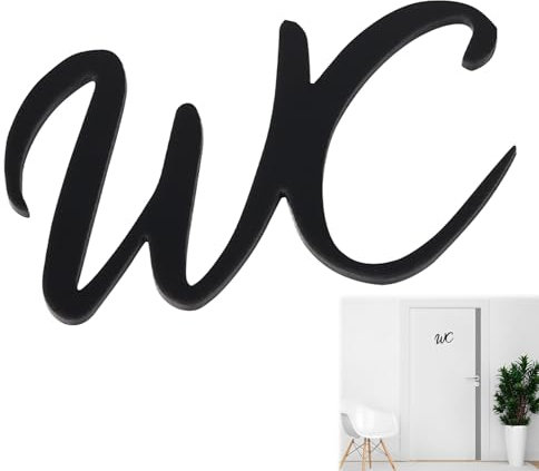 keyser WC Sign - Cartello autoadesivo resistente alle intemperie per camera da letto e porta - Adesivi WC personalizzabili per porte,toilet sign,cartello porta bagno,cartelli per toilette