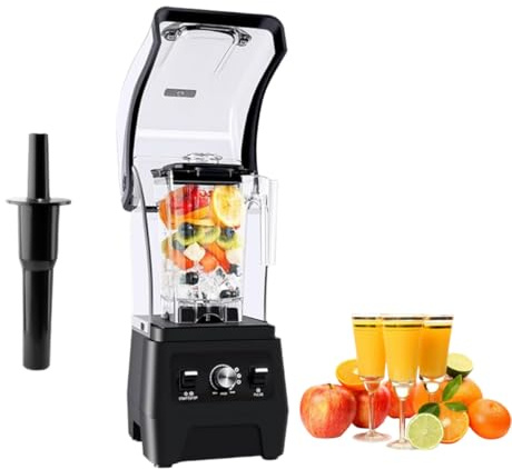 HAKKA Commercial Blender Professional Juice Blender with Sound Cover,4.5L/1800W Mute Juice Mixer for For Shakes, Smoothies,Multi Functional Fruit Blenders