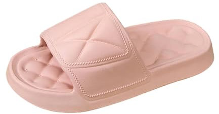 Generisch Dicker Wolkenschuhe Sommer Damen Herren Original Slippers Offene Zehe Pantoletten Cloud Badeschuhe Gummi Bequeme Leichte rutschfeste Atmungsaktive Badeschlappen Indoor (Pink, 38)