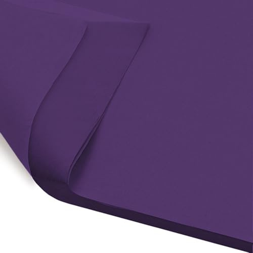Pack of 10 x Vibrant Tissue Paper 500mm x 750mm for Gift Bags, Wrapping, Flowers, Wedding, Arts Crafts - Quality Acid Free (Purple)