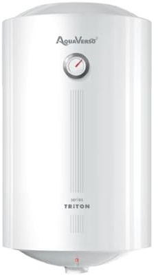 AquaVerso TRITON Scaldabagno Elettrico Verticale 50 Litri 2 anni di garanzia – Boiler con Serbatoio Bio-Glasslined Anticorrosione, Isolamento Super Foam ad Alta Densità