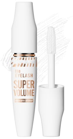 Mascara Primer White, mascara bianca 5D, impermeabile, resistente alle sbavature e a lunga durata, mascara telescopica, volumizzante e curl, primer per ciglia estremamente lunghe, trucco occhi per
