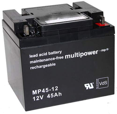 MultiPower Bleiakku MP45-12 12,0Volt 45Ah mit M6-Schraubanschluss