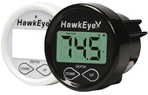 HawkEye DT2BX-TM In-Dash Depth Sounder with Air and Water Temperature (Includes Transom Mount Transducer)